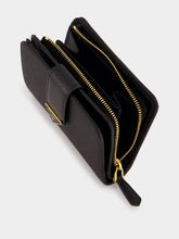 Prada Black Saffiano Leather Compact Wallet