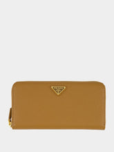 Prada Caramel Saffiano Leather Large Wallet