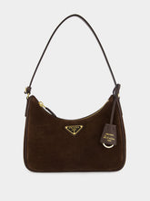 Prada Brown Re-Edition 2005 Suede Mini Bag