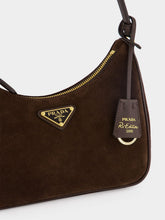 Prada Brown Re-Edition 2005 Suede Mini Bag