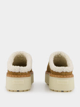 Prada Triangle-Logo Shearling-Lined Slippers