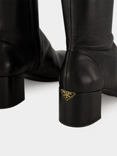 Prada Black Nappa Leather Knee-High Boots