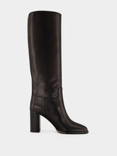 Prada Black Leather Knee-High Boots