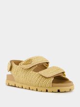 Prada Natural Crochet Sandals