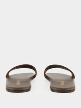 Prada Brown Suede Logo Slides