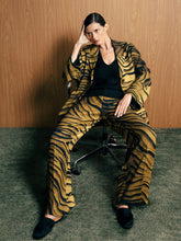 Paula Oliver Tigerstripes Oversized Printed Coat