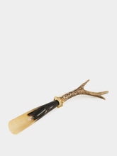 Lorenzi Milano Small Roe Deer Antler and Zebu Horn Shoehorn