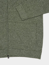 Piacenza 1733 Olive Green Cashmere and Linen Zip Sweater