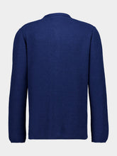 Piacenza 1733 Ecaille Fleur Blue Silk and Cotton Knit Chore Jacket