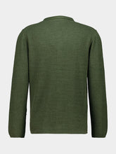 Piacenza 1733 Moss Green Silk and Cotton Knit Chore Jacket