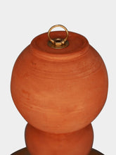 Honoré Henriette Raffia Fringed Terracotta Pendant Lamp