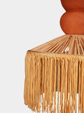 Honoré Henriette Raffia Fringed Terracotta Pendant Lamp
