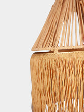 Honoré Georgette Raffia + Fringes Conique Pendant Light