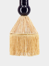 Honoré Kein Blue Georgette Raffia and Fringes Pendant Light