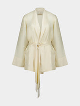Paula Flight Cream Silk Twill Kimono