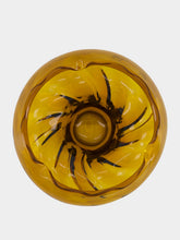 All Origine Amber Glass Decorative Ashtray with Swirl Detail