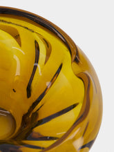 All Origine Amber Glass Decorative Ashtray with Swirl Detail