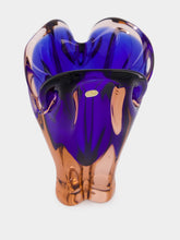 All Origine Purple and Amber Sculptural Glass Vase
