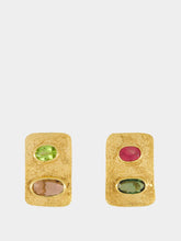 Maria João Bahia Gold Earrings with Tourmaline and Rubellite
