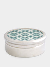 Leitão & Irmão Green Silver Box with Portuguese Tile