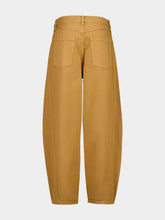 Frame Camel High-Rise Bubble Barrel Jeans
