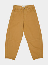 Frame Camel High-Rise Bubble Barrel Jeans