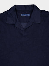 Frescobol Carioca Navy Blue Terry Cotton Polo