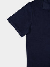 Frescobol Carioca Navy Blue Terry Cotton Polo