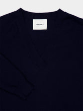 Lisa Yang Navy Kenny Cashmere V-Neck Sweater