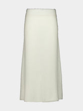Lisa Yang Cream Asta Brushed Cashmere Skirt