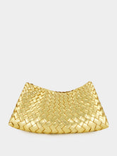Dragon Diffusion Comporta Gold Woven Leather Clutch