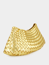 Dragon Diffusion Comporta Gold Woven Leather Clutch