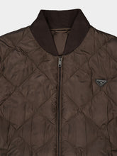 Prada Brown Selva Quilted Bomber Jacket