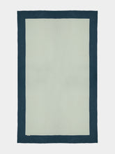 Borgo Delle Tovaglie Bauhaus Linen Tablecloth in Ice and Deep Blue