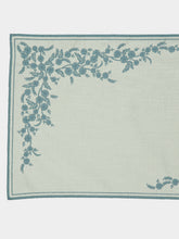 Borgo Delle Tovaglie Venaria Linen Placemat in Ice and Dolphin