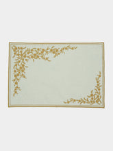 Borgo Delle Tovaglie Venaria Linen Placemat in Ice and Ginger