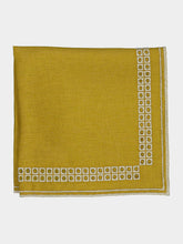 Borgo Delle Tovaglie Erica Linen Napkin in Curry and Mastice