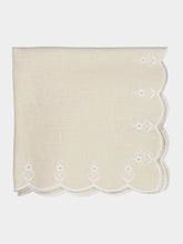Borgo Delle Tovaglie Carlotta Linen Napkin in Sea Salt and Ivory