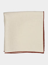 Borgo Delle Tovaglie Filo Linen Napkin in Sea Salt and Terracotta