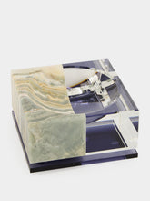 Reflections Copenhagen Clear Purple and Green Onyx Illusion Bowl