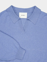 Lisa Yang Cloud Blue Katriel Cashmere Polo Sweater