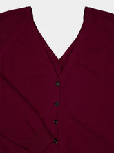 Lisa Yang Deep Plum Jiani Cashmere Cardigan