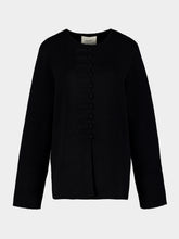 Lisa Yang Black Han Fu Knitted Cashmere Cardigan Jacket