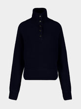 Lisa Yang Blue Aylani Cashmere Knitted Turtleneck Sweater