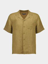 Frescobol Carioca Angelo Khaki Brown Linen Shirt