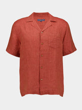 Frescobol Carioca Dark Coral Angelo Linen Shirt