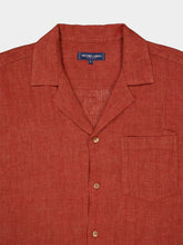 Frescobol Carioca Dark Coral Angelo Linen Shirt