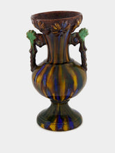 All Origine Fat Lava Ceramic Vase in Brown Yellow and Blue