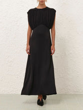 Zimmermann Black Crush Bias Midi Dress