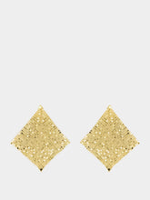 Rabanne Gold Pixel Mesh Drop Earrings